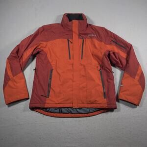 Spyder Jacket Mens 2XL Orange Red AXYS Dermizax-EV Waterproof Ski Coat Hooded